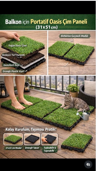 Balkon Çimi Nedir? Balkonlarda Doğal Yeşil Alan Oluşturmanın En Kolay Yolu